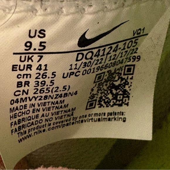 Nike Blazer Mid '77 Sneakers White Pink Burgundy Leather High Tops Women 9.5 - Picture 7 of 9